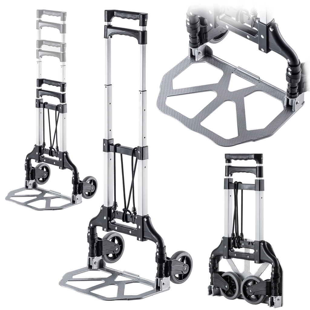 Carrello di trasporto KADAX per fresatrici, pieghevole, piatto, robusto, in alluminio, leggero, 70 kg