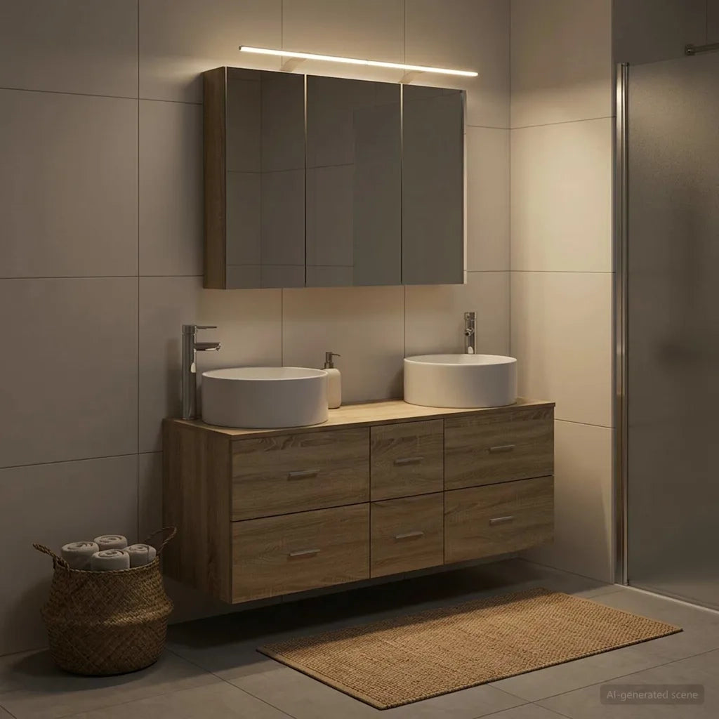 Set di mobili per il bagno 4 pz Rovere Sonoma 3407097