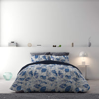 Copripiumino Singolo Double Face con Federe Stampato Foglie