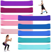 Set di fitness per resistenza con 10 bande - Banda di resistenza - Allenamento di forza - Banda di allenamento per la ginnastica - Yoga/Pilates - 5 diverse resistenze - Banda di resistenza