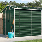 Capanno da Giardino Verde 191x810x198 cm in Acciaio Zincato 3188239