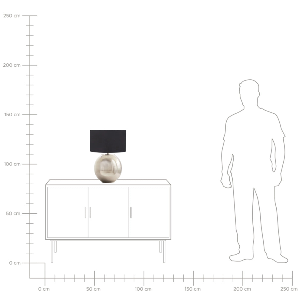 Lampada da tavolo a stelo con paralume in tessuto e base in ottone Design moderno Soggiorno