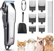 Tondeuse per Cani Professionale Senza Fili per Ciglia Spesse con Display a LED - Silenziosa e Ricaricabile