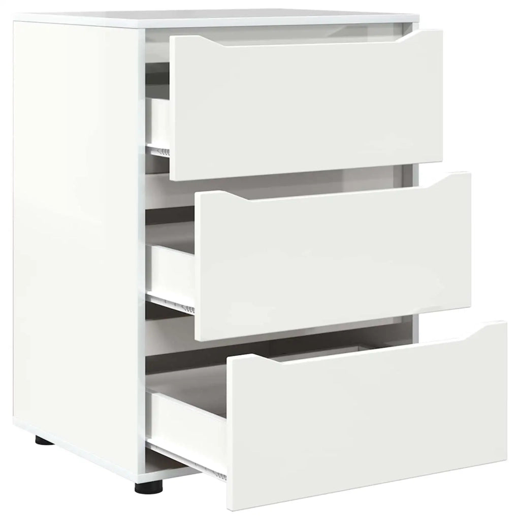 Armadio Bianco Lucido 60 x 48 x 81 cm Legno multistrato 888861
