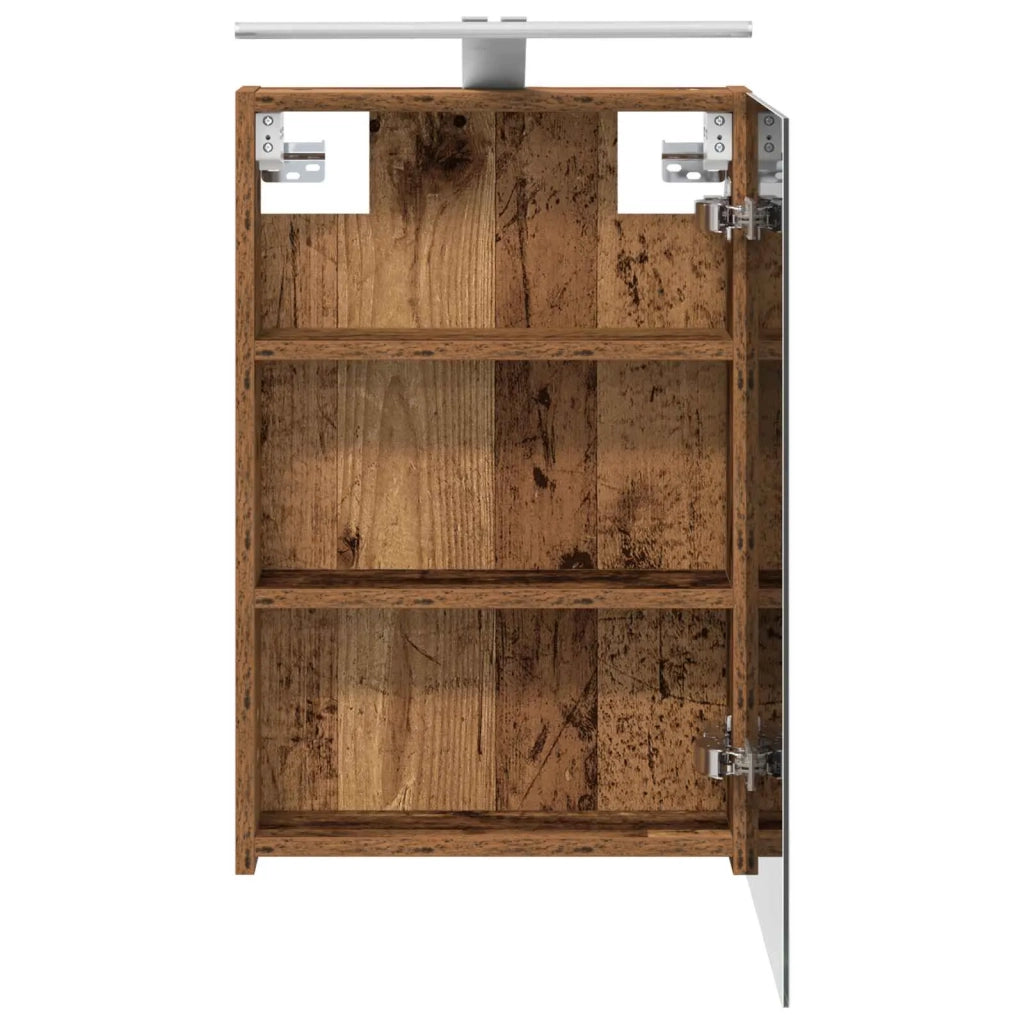 Mobiletto per specchio da bagno Legno vecchio 889037