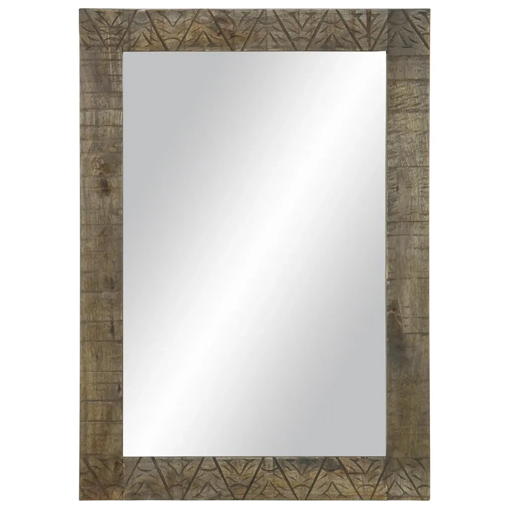 vidaXL Specchio da Bagno 50x2,5x70 cm in Legno Massello di Mango