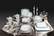 Servizio di piatti da tavola + the + caffe' shabby venus porcellana 95 pezzi