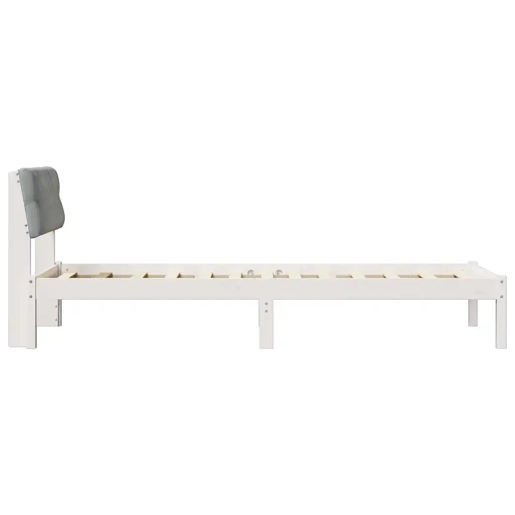 Struttura del Letto Bianco e grigio chiaro 80 x 200 cm 878643