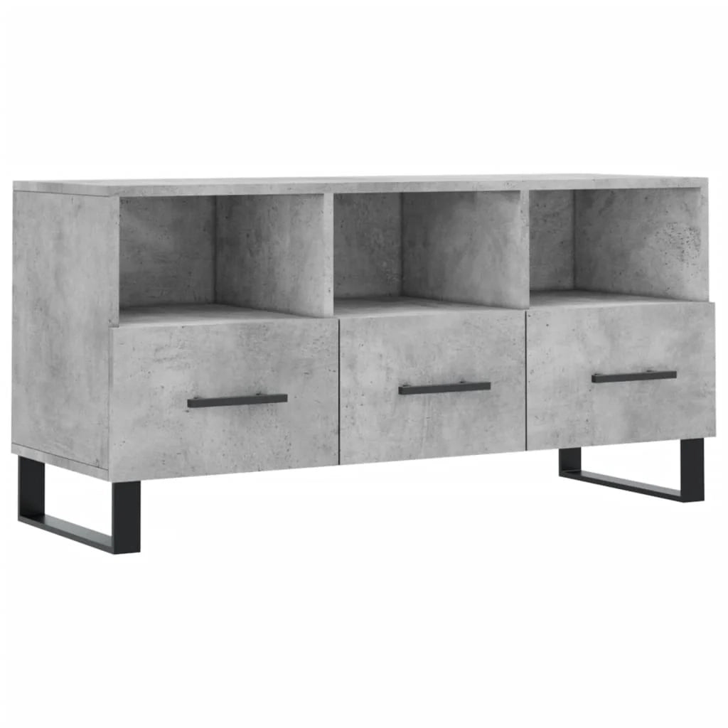 Mobile TV multimediale mensola TV credenza TV sala da pranzo soggiorno camera da letto 102 x 36 x 50 cm legno ingegnerizzato grigio 02_0025599