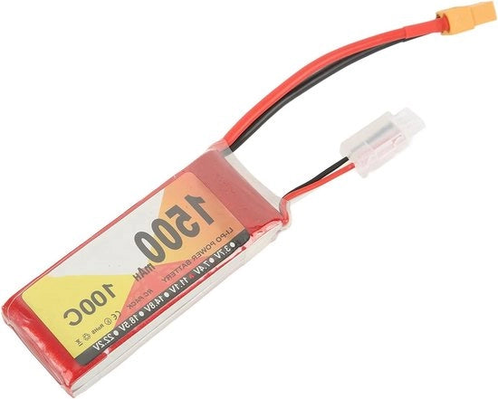 Batteria Lipo 1500mAh 11.1V 3S 100C con connettore XT60 per Quadcopter da corsa QAV250.