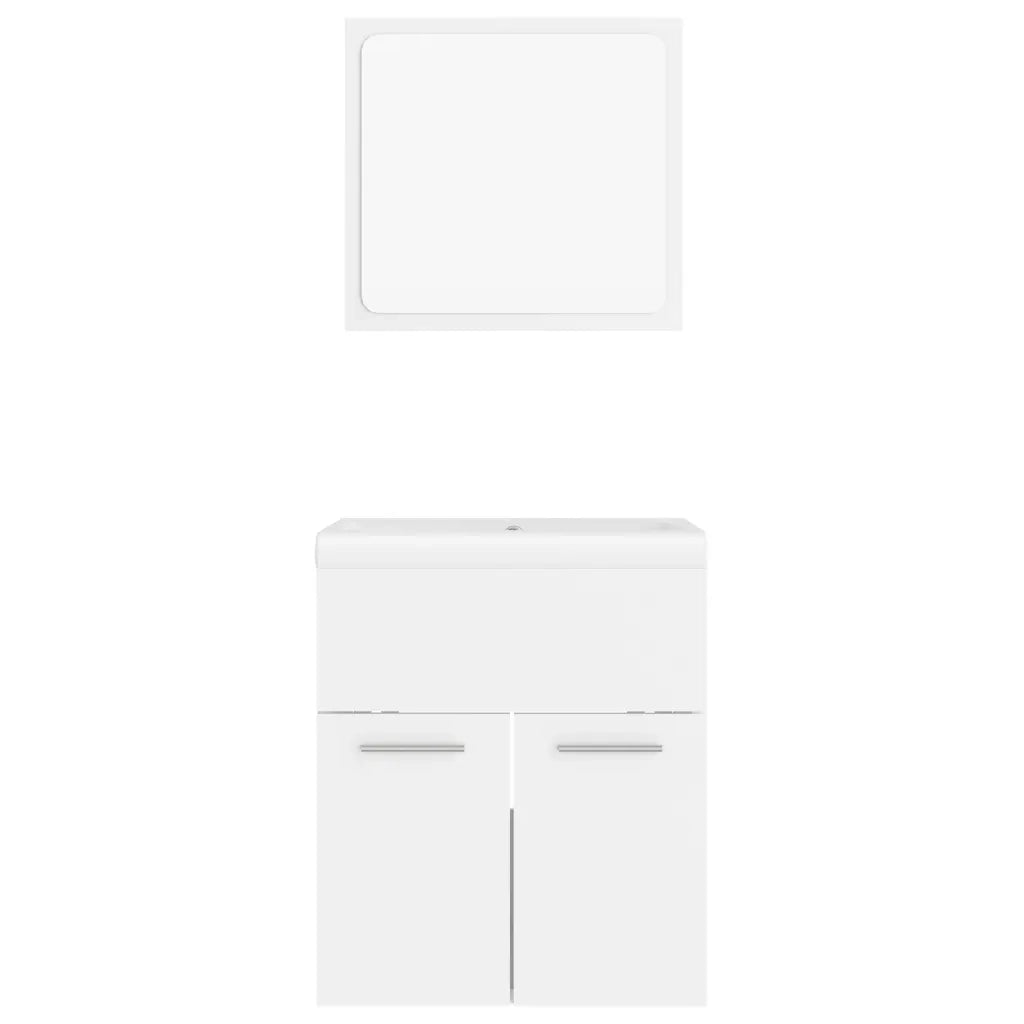 Set Mobili da Bagno Bianco in Legno Multistrato cod mxl 66377