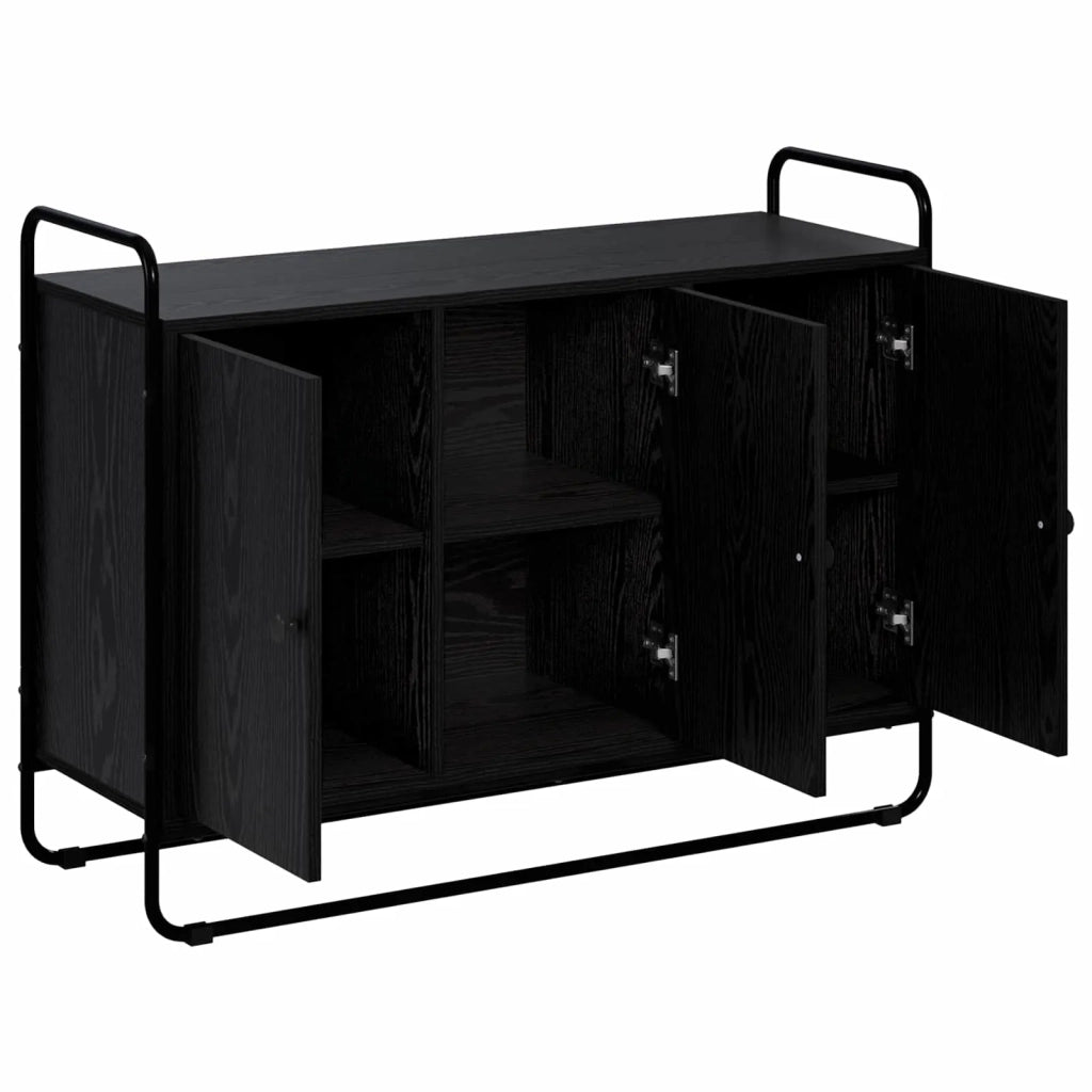 Credenza Rovere Nero 102 x 35 x 75 cm Legno ingegnerizzato 8007972