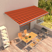 Tenda da Sole Retrattile 600x300 cm Arancione e Marrone 3051208