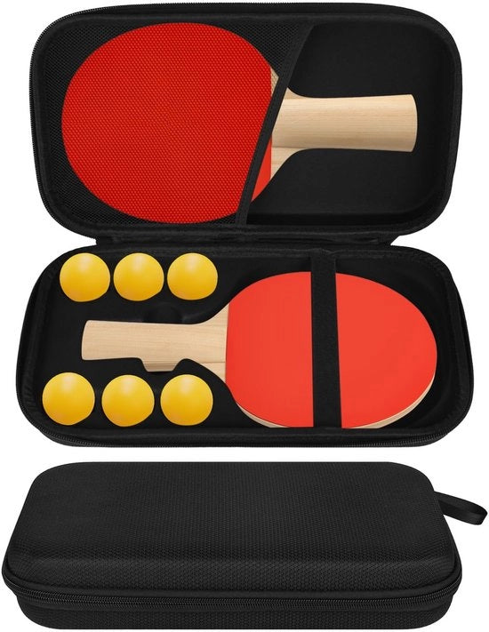 Tas per tafeltennis, rackethoes, waterdotta, composto EV, materiale composito, adatto a 1 racket e 6 palline (solo tas)