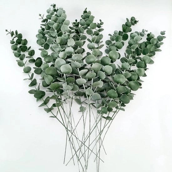 Decorazioni - Tavoliere di eucalipto artificiale - Fiori secchi - Festa di matrimonio - Giardino domestico - 38 cm - Piante - Vasi per fiori da tavolo