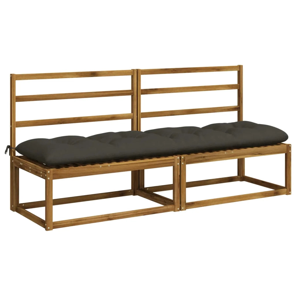 Cuscini per Panchina a 2 Pezzi VIANEN 100% Poliestere Antracite 953201