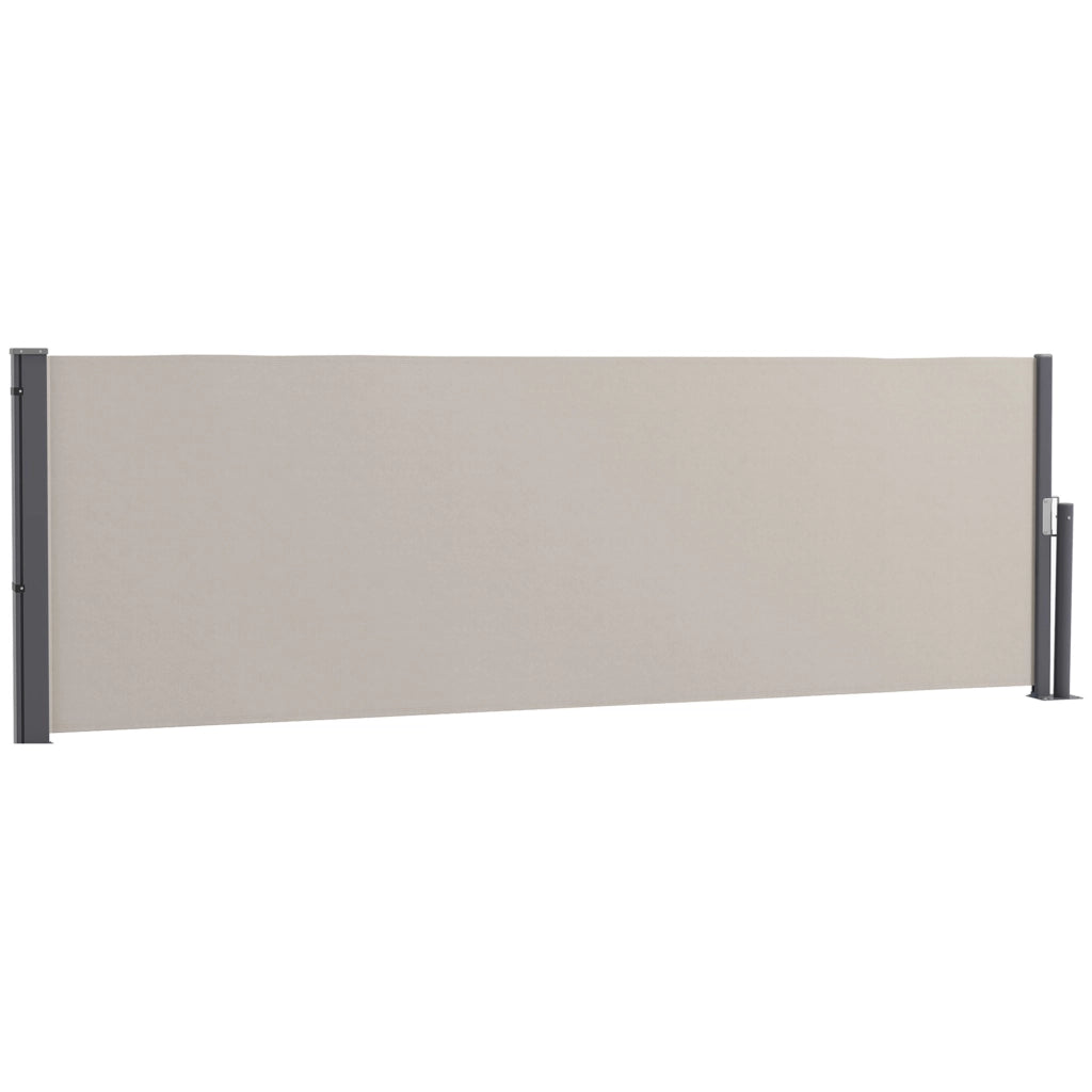 Tenda da sole laterale estraibile ¨C zephmum ¨C grigio chiaro 300x100 cm