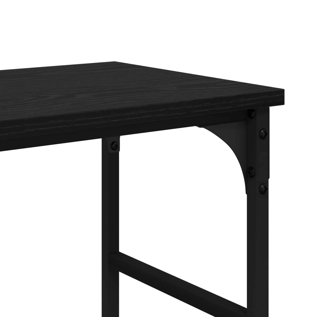 Tavolo consolle con lo scaffale Rovere Nero 150 x 29 x 76,5 cm 882798