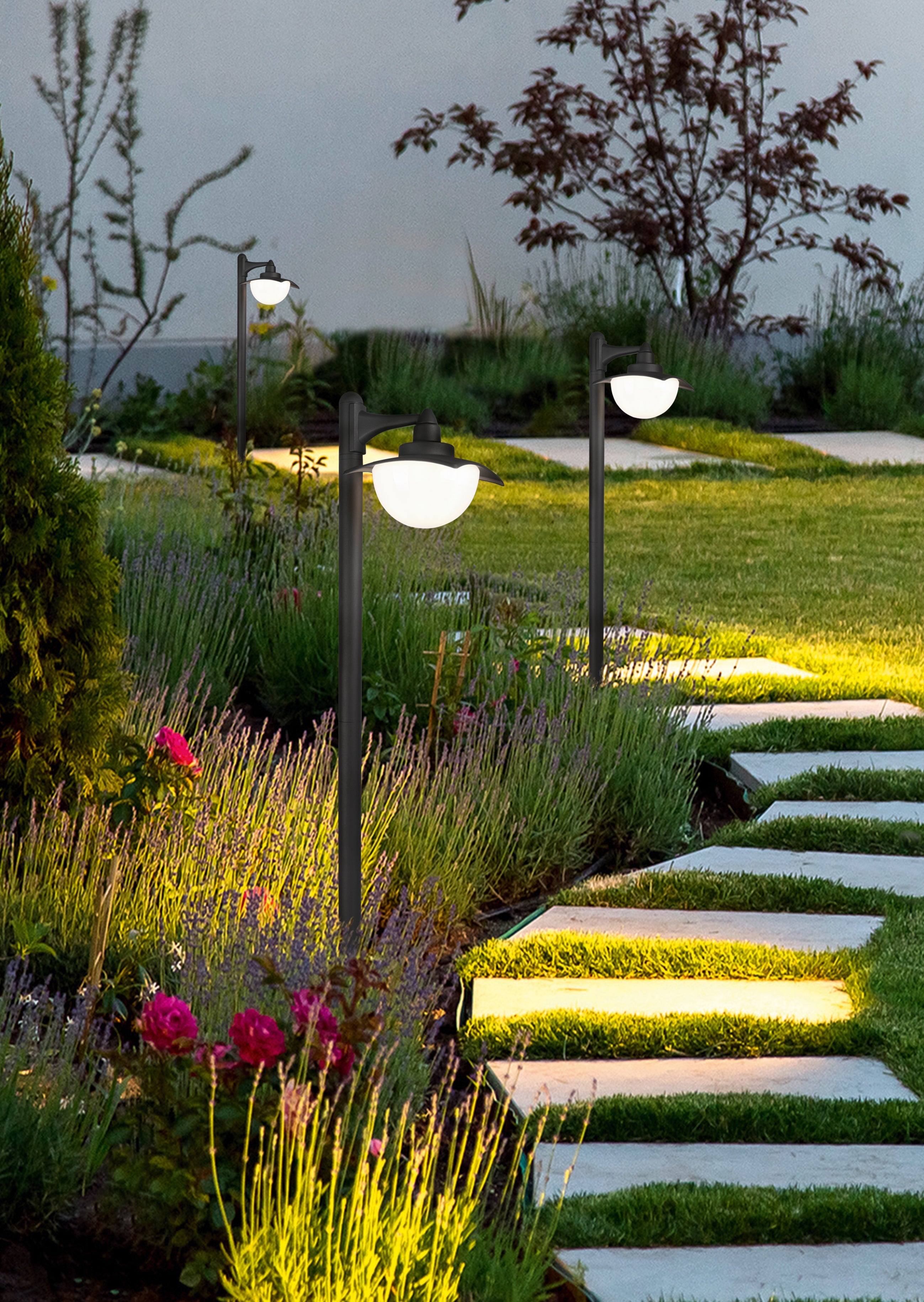 Palo da Esterno  E27 in Pressofusione di alluminio