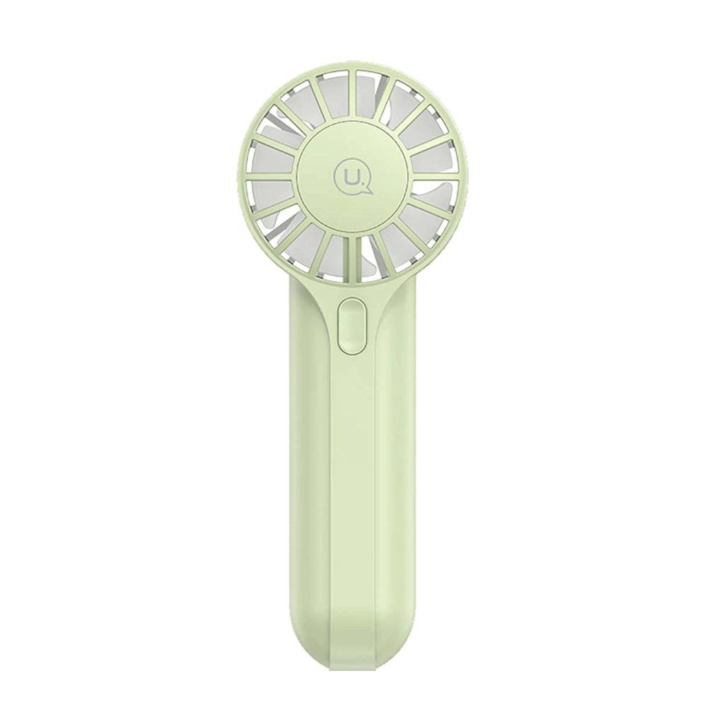 Mini ventilatore tascabile portatile compatto ricaricabile da 1200 mAh a 3 velocità Verde Usams