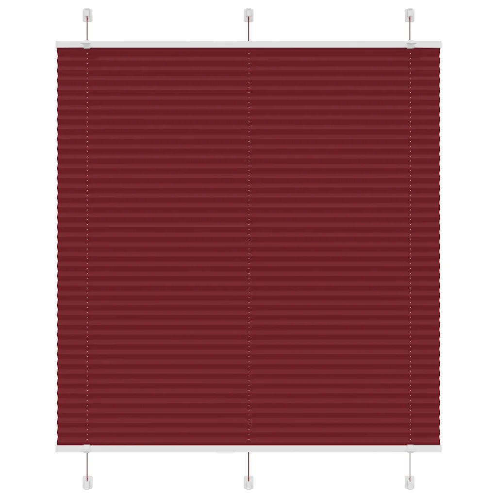 Tenda Plissettata Rosso Bordeaux 115x150 cm Larghezza Tessuto