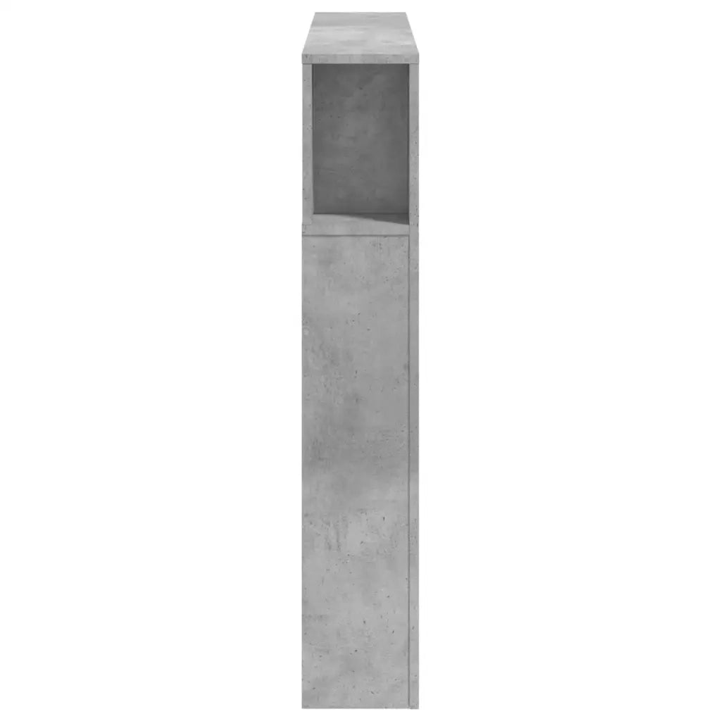 Testiera LED Grigio Cemento 120x18,5x103,5 cm Legno Multistrato