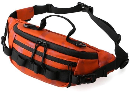Fanny Pack Multifunzionale - Impermeabile - Struttura di Carico Regolabile - Struttura di Stoccaggio Multistrato - Attività All'aperto - Solida Capacità di Carico - Fanny Pack con Portaoggetti
