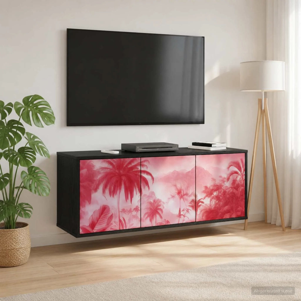 Mobile TV da Parete AACHEN 102 x 33 x 40 cm Rovere Nero 8007184