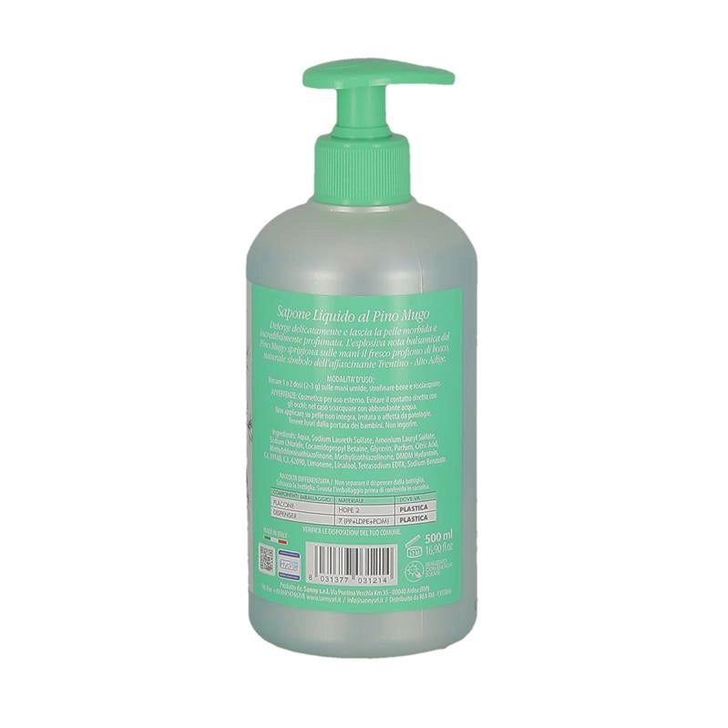 HYDRA VIVA SAPONE LIQUIDO PER MANI  500 ML PINO E MUGO PROFUMO DEL TRENTINO ALTO ADIGE