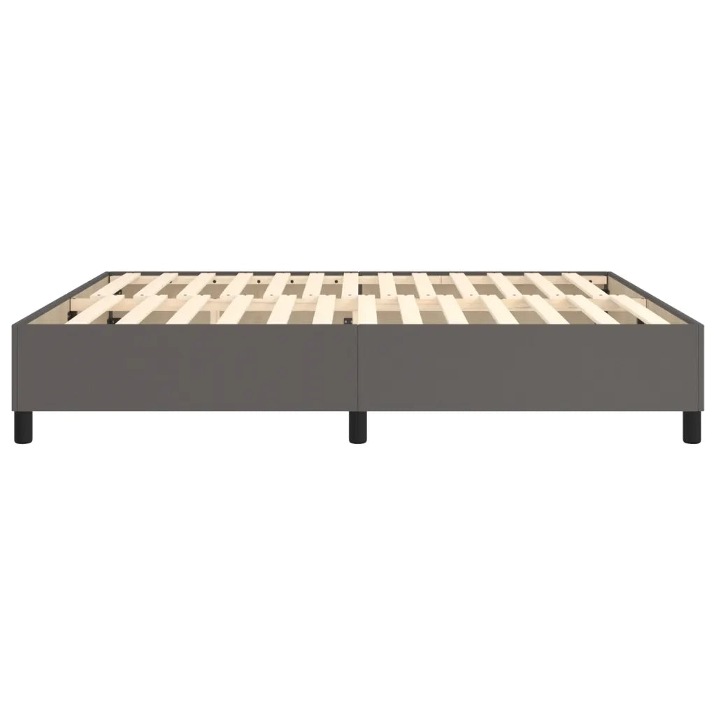 Struttura Letto a Rete a Molle-Giroletto Grigio 180x200 cm in Similpelle 135722