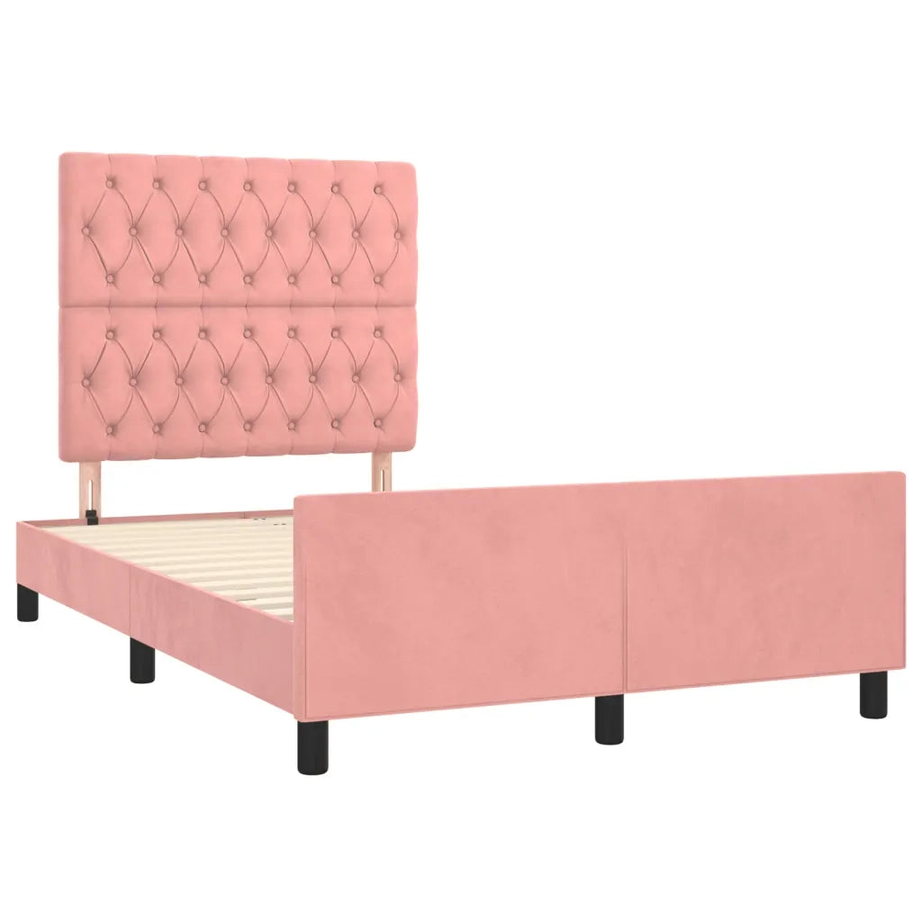 Giroletto senza Materasso Rosa 120x190 cm Velluto