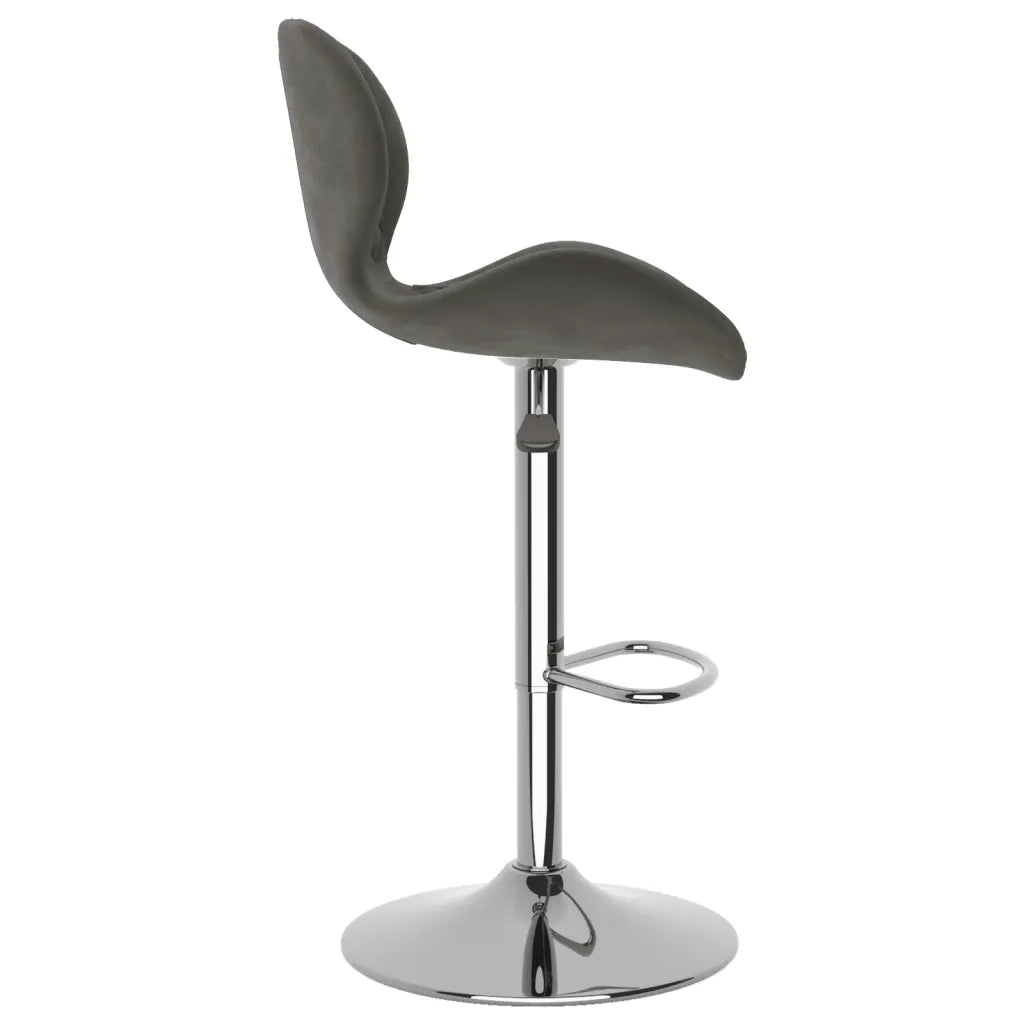 Sgabelli da Bar 2 pz Grigio Scuro in Velluto cod mxl 57327