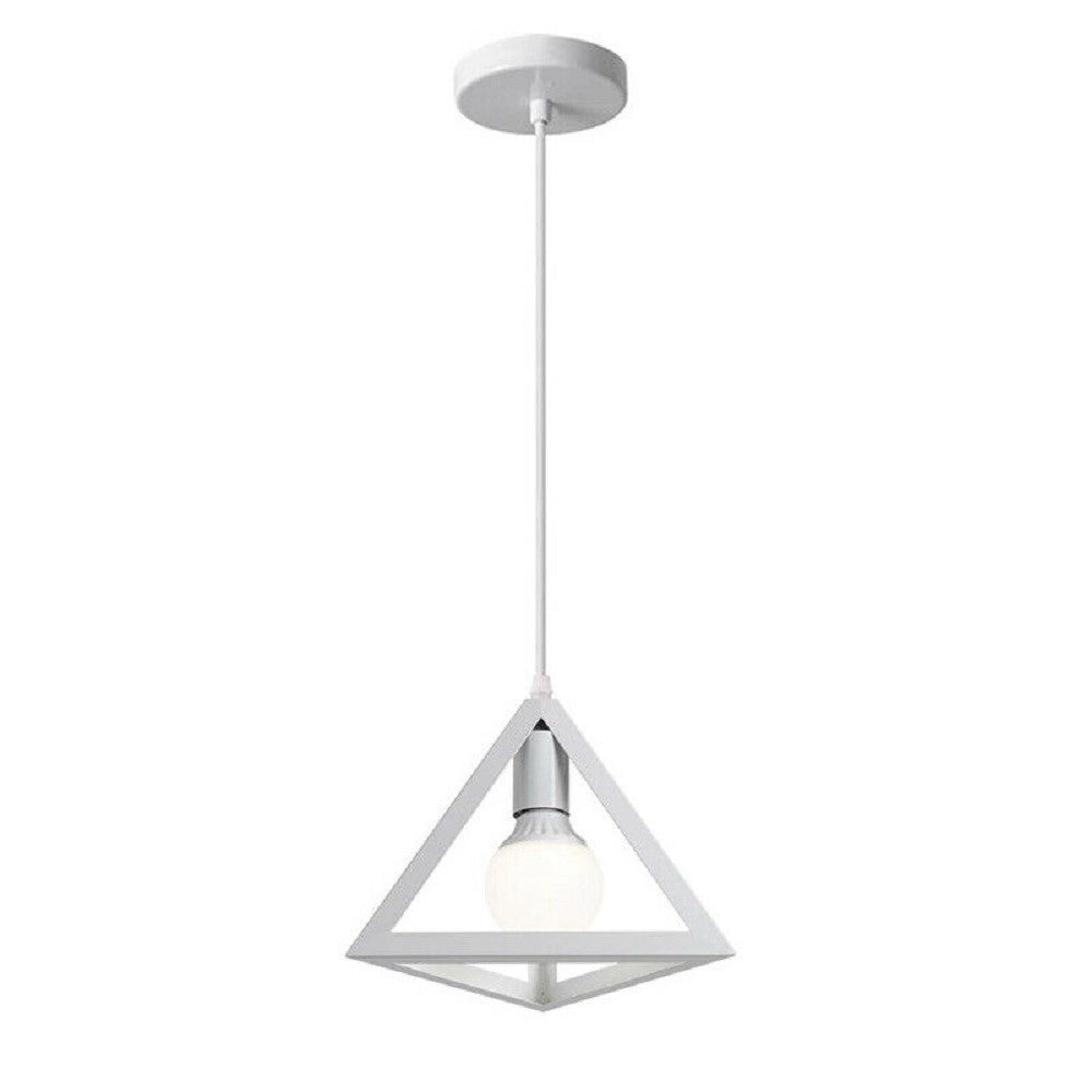 Trade Shop - Lampadario Da Soffitto A Sospensione Forma Di Triangolo 3d Portalampada E27 A35 -