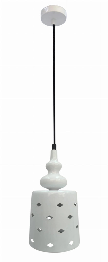 Lampada sospensione Candellux HAMP bianca metallo E27 Ø14