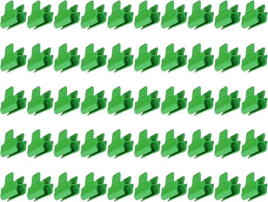 Clips per serra - 50 pezzi - Clip di fissaggio per piante - Giardinaggio - Cestini - Estensione delle piante - 11 mm