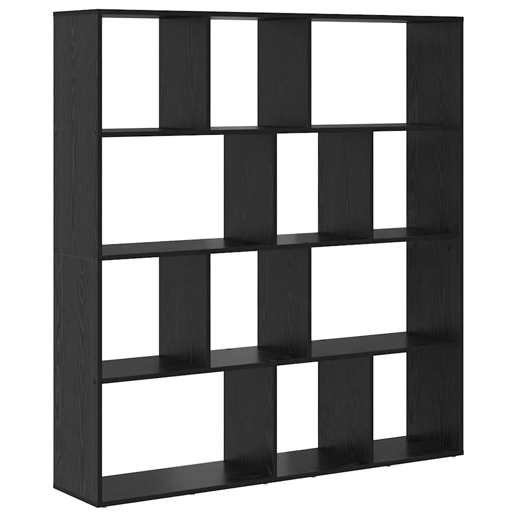 vidaXL Armadio per Libri Rovere nero 132 x 29 x 141.5 cm