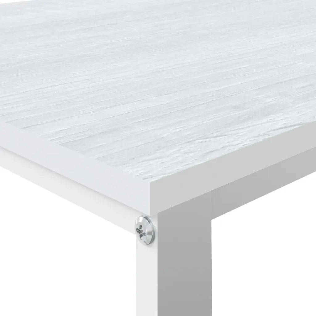 Scrivania per Computer Bianca 110x60x73 cm in Legno Multistrato
