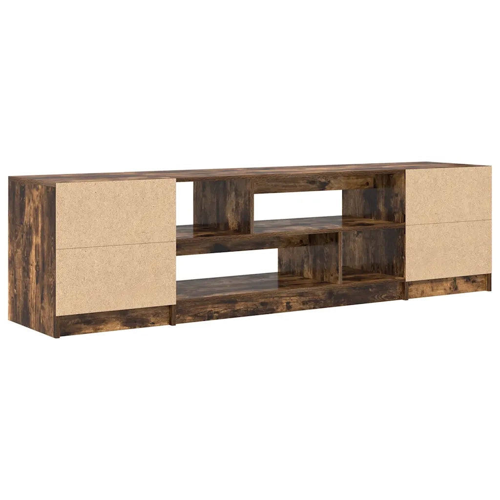 Mobile Porta TV Rovere Fumo 188,5x41x50 cm in Legno Multistrato 3328421
