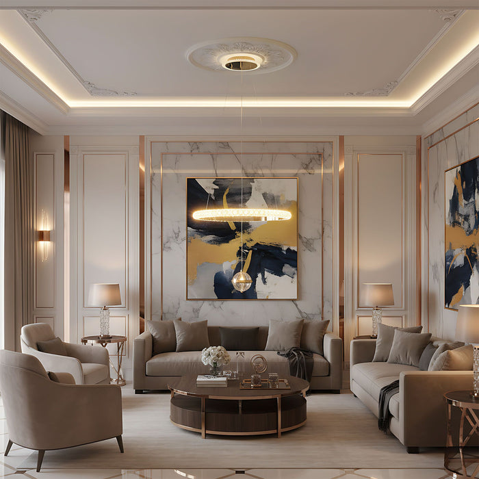 Lampada Da Soffitto G142-cp 50cm Gold