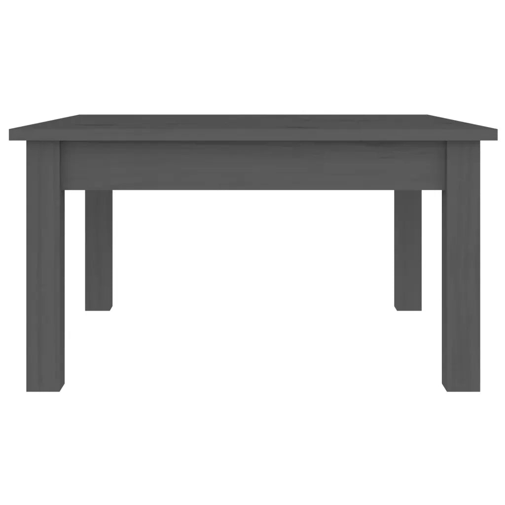 Tavolino da Salotto Grigio 55x55x30 cm Legno Massello di Pino 814231