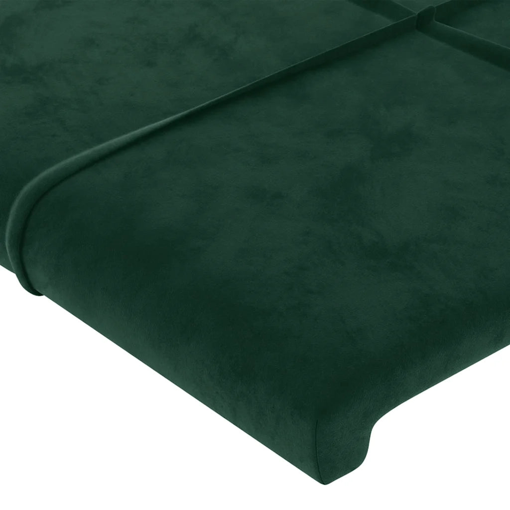 Giroletto senza Materasso Verde Scuro 140x190 cm in Velluto 3125754