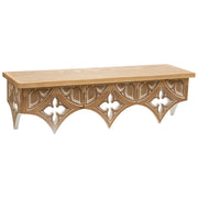 Scaffale in legno marrone 60x18x17h cm
