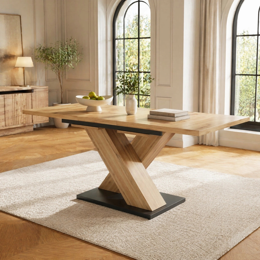 TAVOLO Allungabile 119-158,5x80x75 cm MDF Effetto Legno