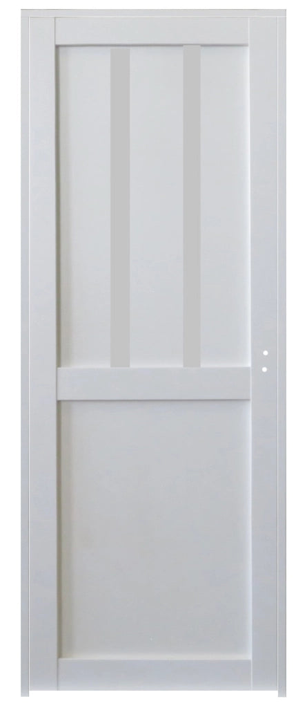 blocco porta officina 2 pannelli bianchi Larghezza 73 Spingendo sinistra