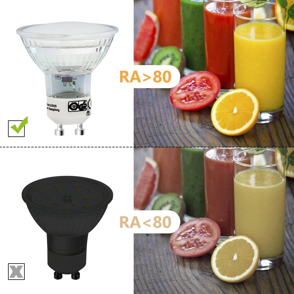 ZMH Set di 10 Lampadine LED GU10 Bianco Caldo 4W PAR16 Faretto da Incasso Angolo Fascio 120° Illuminazione 3000K
