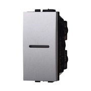 Pulsante Assiale 1P 16A Unipolare Colore GRIGIO Compatibile Con Bticino Living International