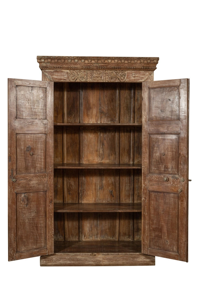 Biscottini Stipo Libreria in legno massiccio con porta antica Molto solido spazioso