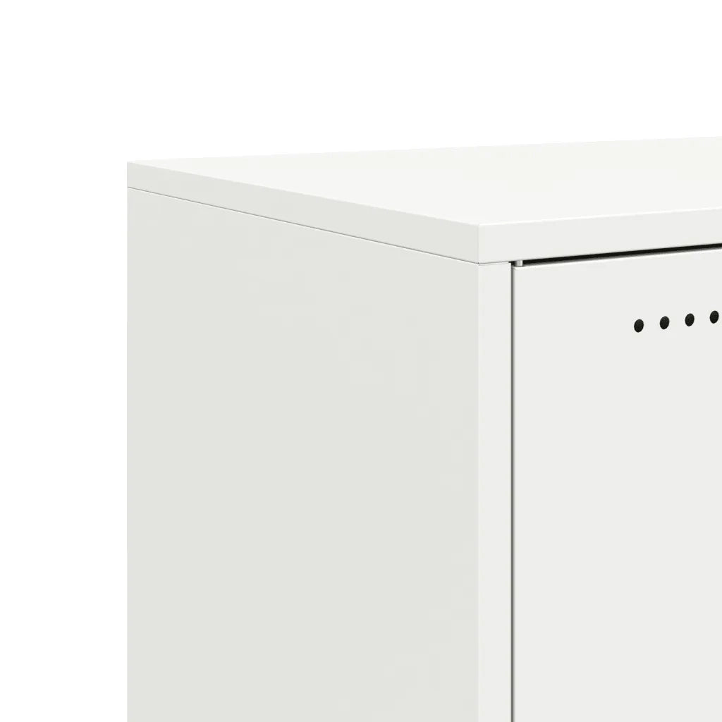 vidaXL Credenza Bianca 68x39x72 cm in Acciaio