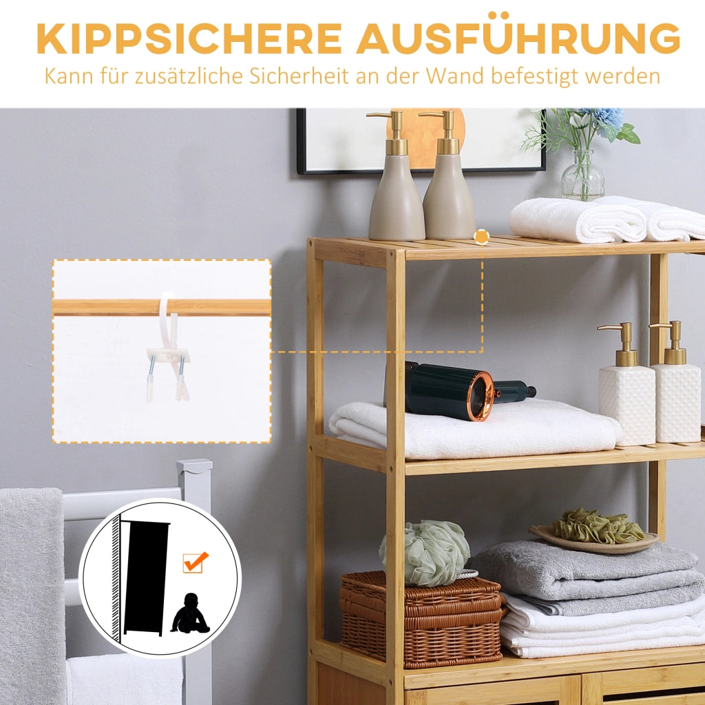 Mobile bagno con ante a lamelle ¨C Xylo ¨C bamb¨´ naturale