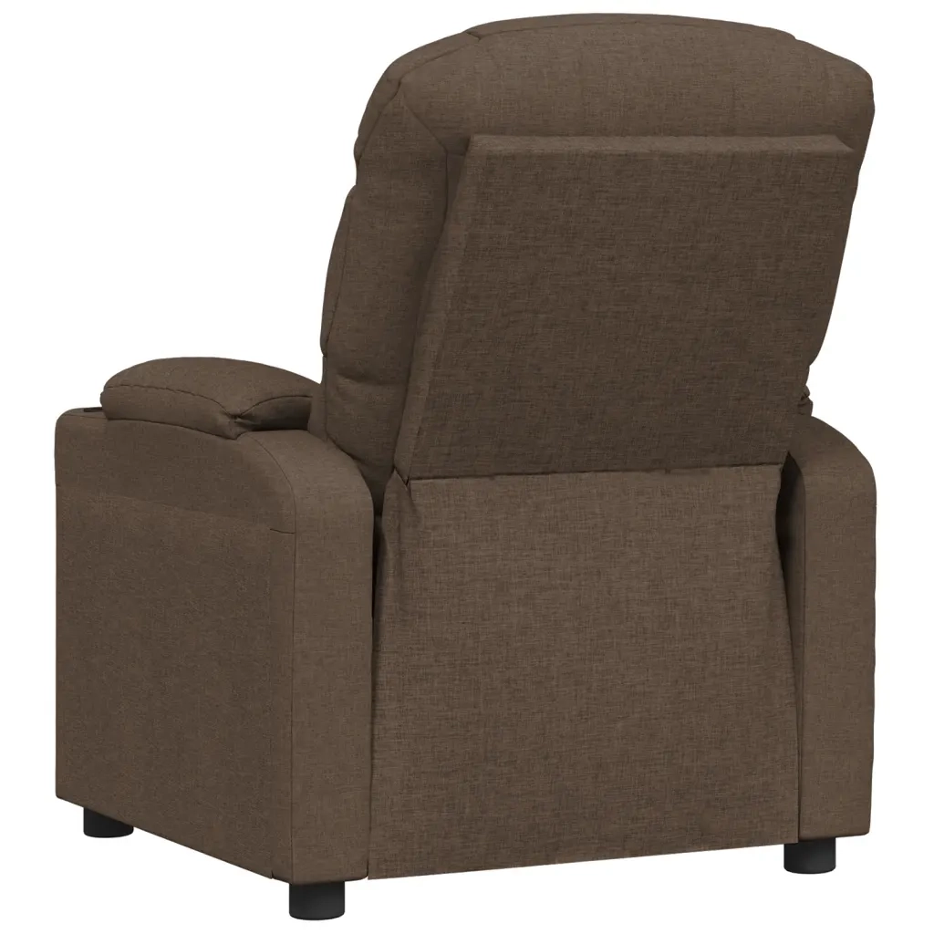 Poltrona Elettrica Reclinabile Marrone in Tessuto 3143495